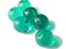 6 16mm 5/8 Inch Clear Green Ball Buttons Vintage Lucite Buttons
